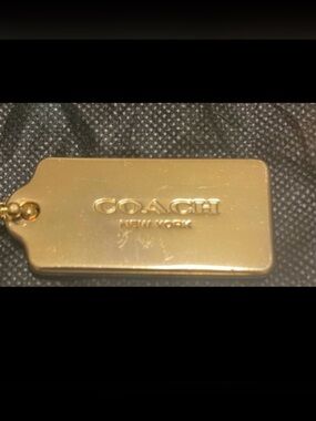 Coach Gold-tone Rectangular Logo Tag